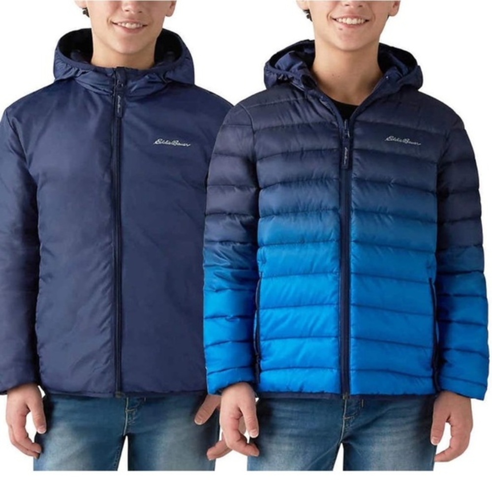 Eddie Bauer Reversible down filled Hooded Jacket - size M​